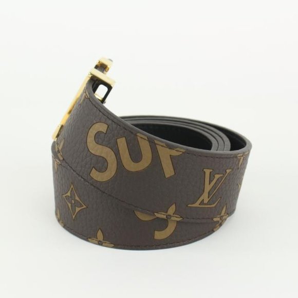 Louis Vuitton x Supreme LV x Supreme 110/44 Brown Monogram LV Initials Belt main image 5